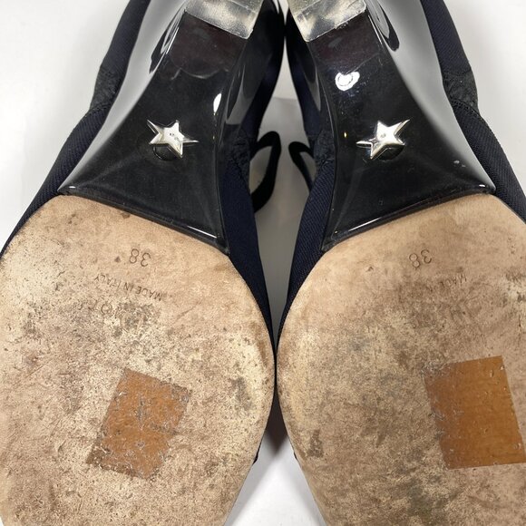 CHRISTIAN DIOR Runway Black with Clear Wedge Heel - Picture 8 of 12